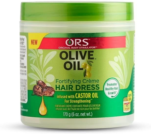 ORS Olive Oil Fortifying Cream Hair Dress Infused with Castor Oil for Strengthening 6 Ounce - Product Image