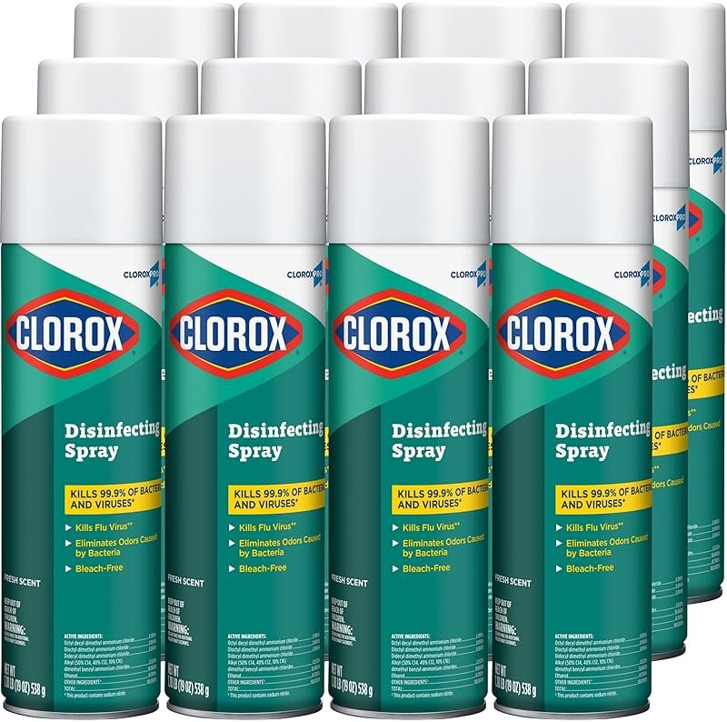 CloroxPro Disinfecting Spray, Fresh Scent, 19 Ounces, Pack of 12 (Packaging May Vary) - Product Image