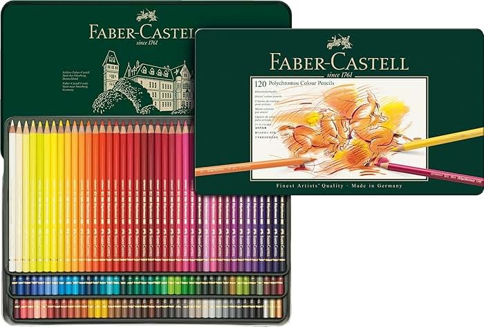 Faber-Castell Polychromos Artists' Color Pencils - Tin of 120 Colors - Premium Quality Artist Pencils - Product Image