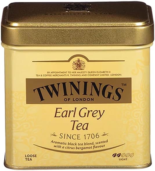 Twinings Earl Grey Loose Black Tea Tins, 7.05 Ounce Tins (Pack of 6), Flavoured with Citrus and Bergamot, Caffeinated, Enjoy Hot or Iced - Product Image