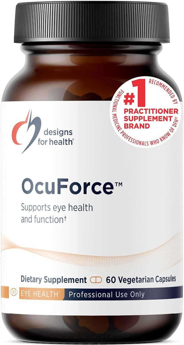 Designs for Health OcuForce - Eye Health Support Supplement - Lutein, Zeaxanthin, Carotenoids, Zinc, Taurine + Vitamins (60 Capsules) - Product Image