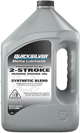 Quicksilver 2-Stroke Premium Plus Synthetic Blend Marine Engine Oil, 1 Gallon - Product Image