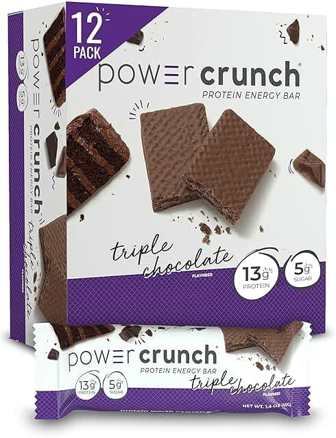 Power Crunch Protein Energy Wafer Bars, Triple Chocolate, 1.4 Ounce (12 Count) - Product Image
