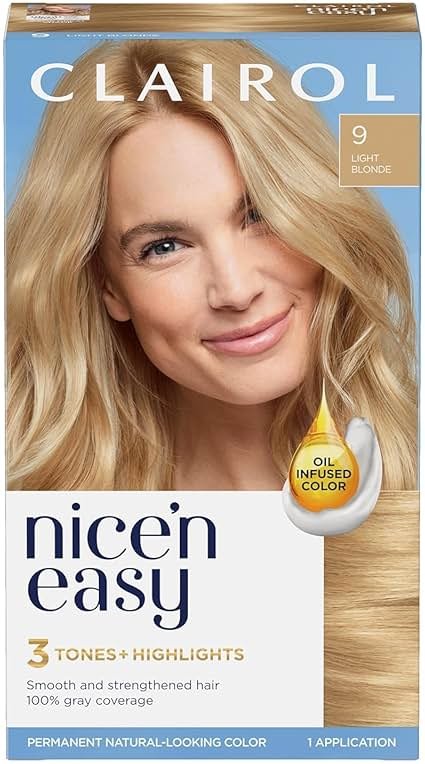 Clairol Nice 'N Easy Permanent Hair Color 9 103 Natural Light Neutral Blonde 1Kit - Product Image
