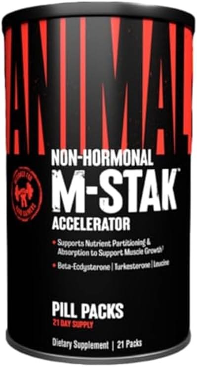 Animal M-Stak - Muscle Builder and Anabolic Mass Gainer Supplement for Bodybuilding - Lean Muscle Growth, Amino Complex and Pre Workout Energy, 21 Packs - Product Image