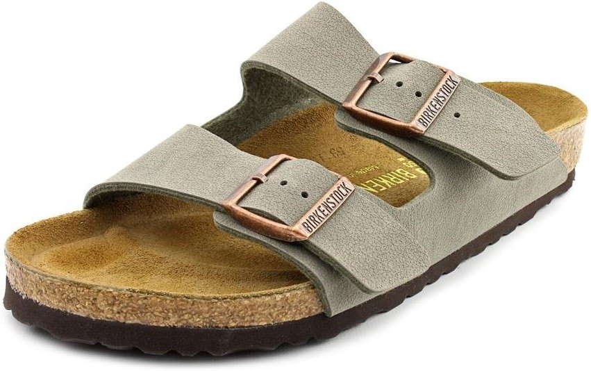 Birkenstock Unisex Arizona Soft Footbed Sandal, Stone Birkibuc, 42 M EU/11-11.5 B(M) US Women/9-9.5 B(M) US Men - Product Image