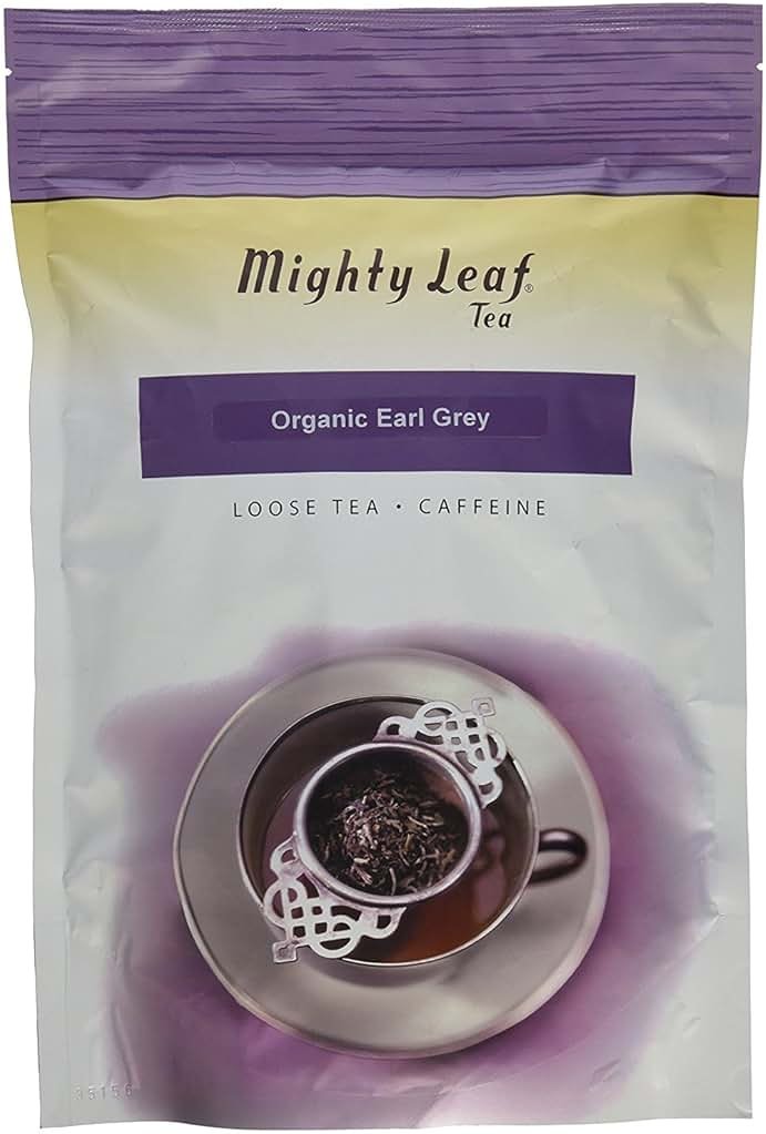 Mighty Leaf Organic Earl Grey Tea, 1 lb Loose Leaf Bag, Rich and Aromatic Black Tea with Bergamot - Product Image