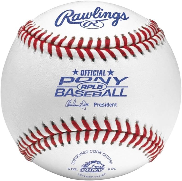 Rawlings | PONY LEAGUE Baseballs | Tournament Grade | RPLB | Youth/14U | 12 Count - Product Image