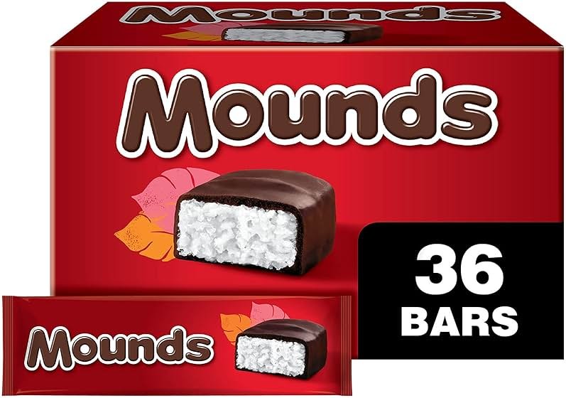 MOUNDS Dark Chocolate and Coconut Candy Bars, 1.75 oz (36 Count) - Product Image