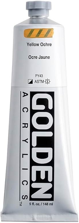 5 Oz Heavy Body Acrylic Color Paints Color: Yellow Ochre - Product Image