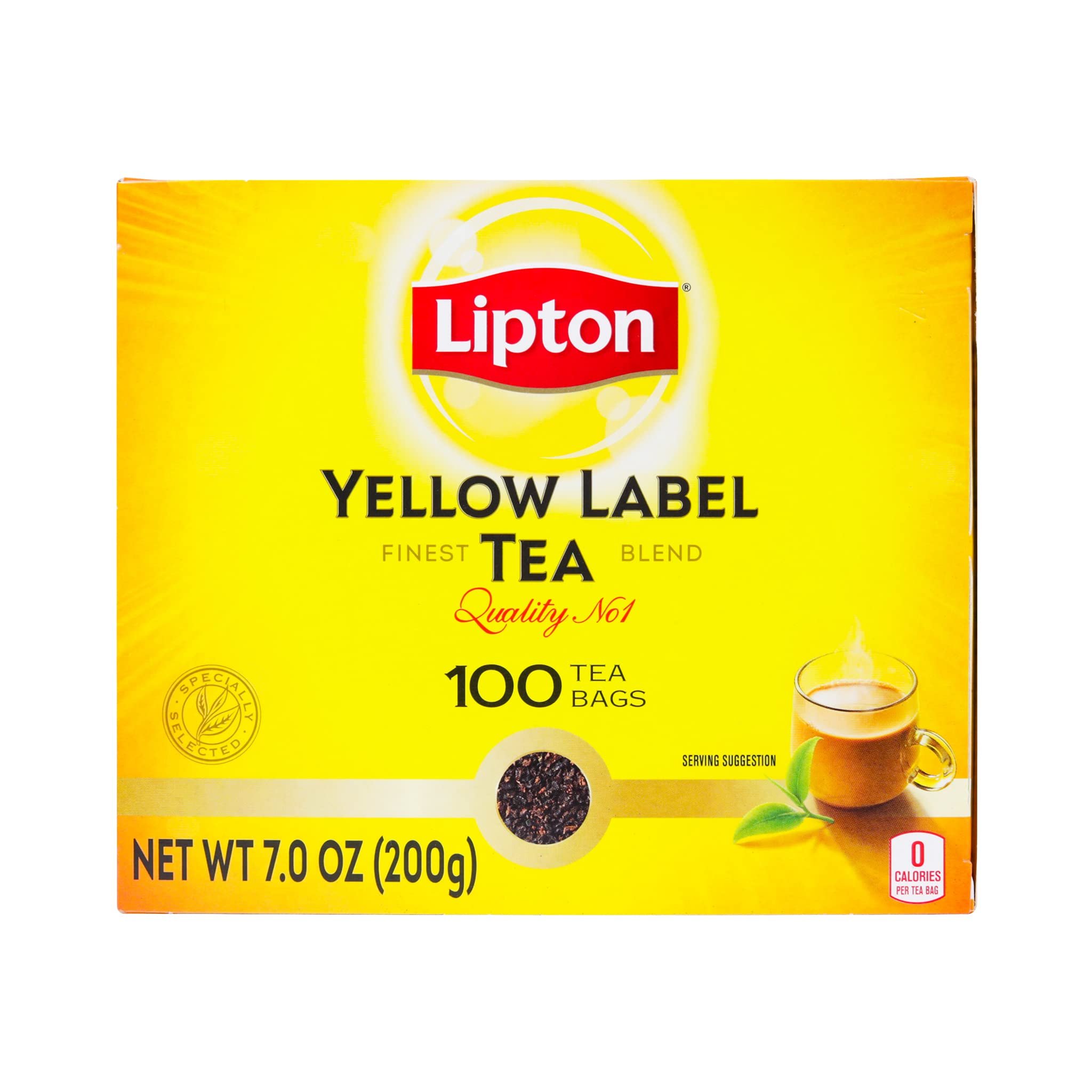 Lipton Yellow Label International Blend | Lipton Tea Bags |Black Tea| Premium Quality | 200 Grams (Pack of 1) - Product Image