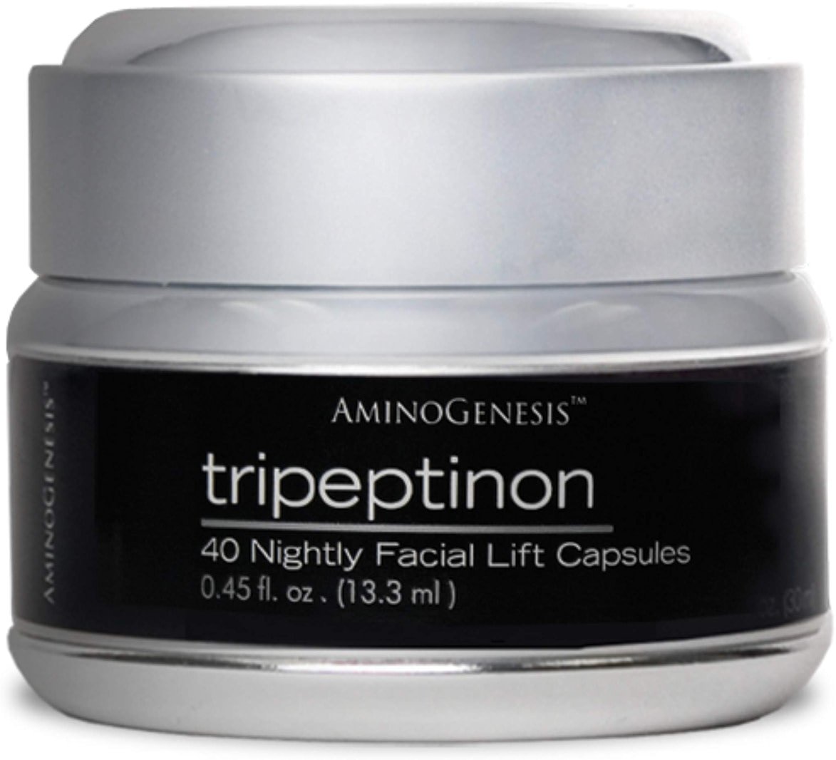 AminoGenesis Tripeptinon Cermide Age Defying, Lifting and Firming Renewal Serum for Restoring Youth, 40 Capsules - Product Image