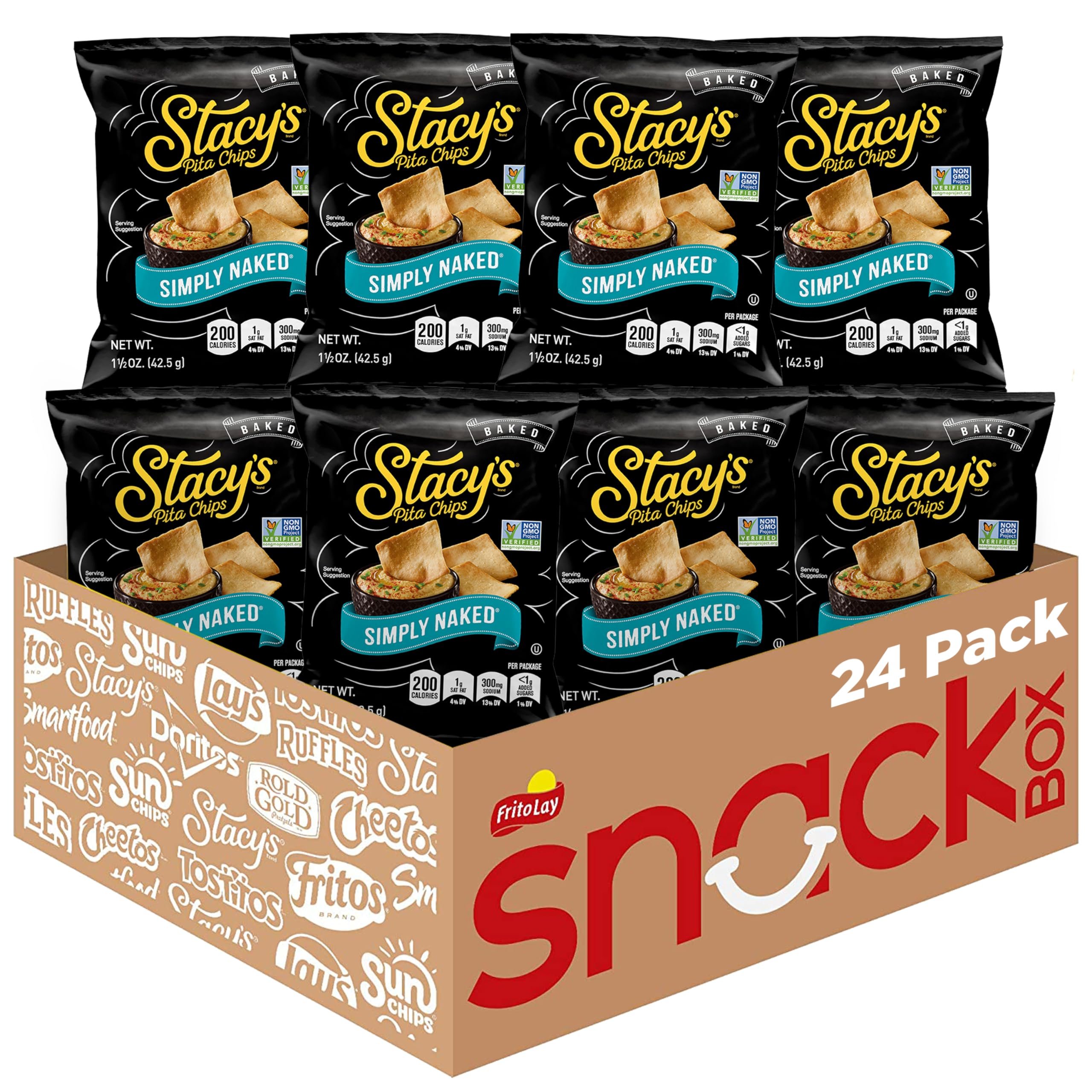 Stacy’s Pita Chips, Sea Salt, No Artificial Colors or Flavors, 1.5 Oz (Pack of 24) - Product Image