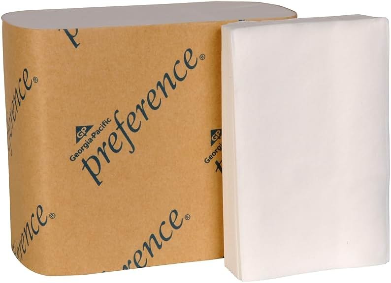 Preference 2-Ply Interfolded Toilet Paper by GP PRO (Georgia-Pacific), 10101, 400 Sheets Per Pack, 60 Packs Per Case, White - Product Image