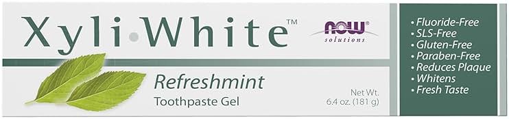 NOW Foods Solutions, Xyliwhite™ Toothpaste Gel, Refreshmint, Cleanses and Whitens, Fresh Taste, 6.4-Ounce - Product Image
