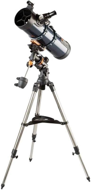 Celestron – AstroMaster 130EQ Newtonian Telescope – Manual Reflector for Beginners – Aluminized Mirror – Adjustable-Height Tripod – Includes Accessories Plus Astronomy Software Package - Product Image