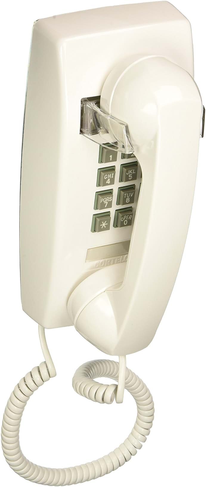 Cortelco 255415-VBA-20M Single Line White Wall Telephone - Product Image