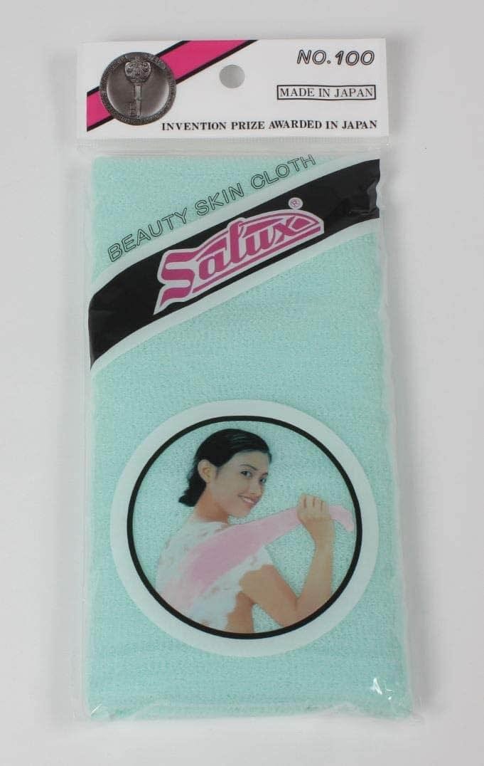 Salux Nylon Japanese Beauty Skin Bath Wash Cloth/Towel- Aquamarine Green - Product Image
