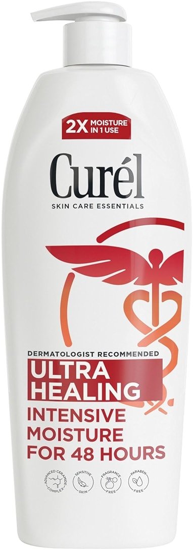 Curel Ultra Healing Intensive Fragrance-Free Lotion For Extra-Dry Skin, Dermatologist Recommended, Ideal for Sensitive Skin, Cruelty Free, Paraben Free, 20 Oz - Product Image