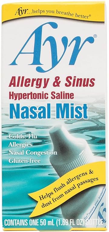 AYR Allergy & Sinus Hypertonic Saline Nasal Mist, White, 1.69 Fl Oz - Product Image