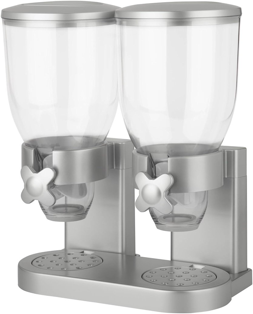 Zevro /GAT202 Indispensable Dry Food Dispenser, Dual Control, Silver - Product Image