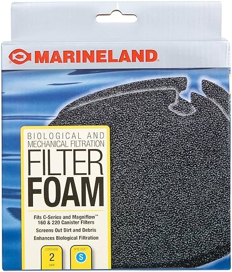 Marineland Filter Foam 2 Count, Supports Biological And Mechanical aquarium Filtration, Rite-Size S - Product Image