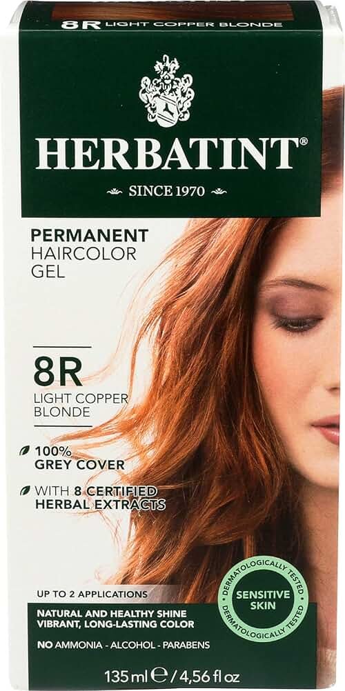 HERBATINT NATURAL HAIR COLOR Herbatint Permanent Light Copper Blonde (8R) 4 OZ - Product Image