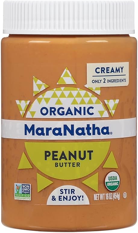 MaraNatha Organic Creamy Peanut Butter, 16 Ounce Jar - Product Image