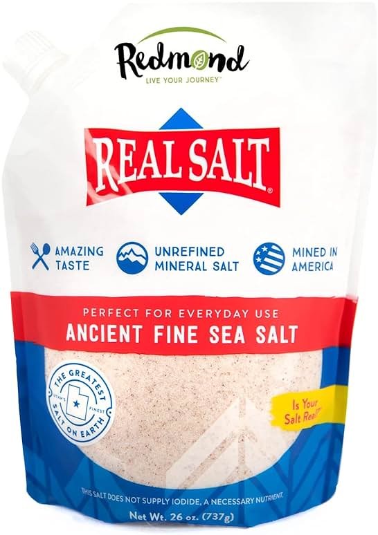 REDMOND Real Sea Salt - Natural Unrefined Gluten Free Fine, 26 Ounce Pouch (1 Pack) - Product Image