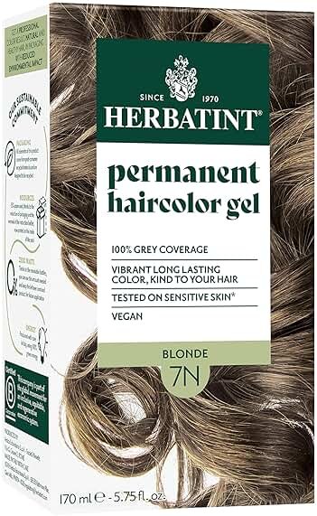 Herbatint Permanent Hair Dye For Women - 7N Blonde - For Up To 100% Gray Coverage of Resistant Gray Hair - Ammonia-Free, Alcohol-Free & Vegan - Salon Influenced Hair Color 5.75 fl oz - Product Image