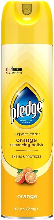 Pledge Enhancing Polish, Wood & Furniture Spray, Orange Scent, 9.7oz - Product Image