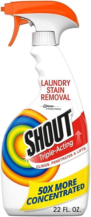 Shout Active Enzyme Laundry Stain Remover Spray, Triple-Acting Formula Clings, Penetrates, and Lifts 100+ Types of Everyday Stains - Prewash Spray 22oz - Product Image