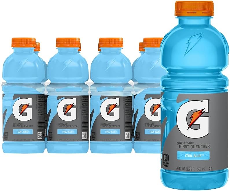 Gatorade Thirst Quencher, Cool Blue, 20 Fl Oz (Pack of 8) - Product Image
