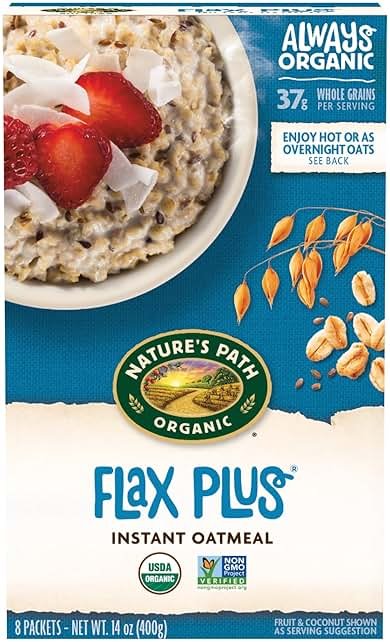 Nature's Path Organic Flax Plus Instant Oatmeal, 14 oz (Pack of 1), Non-GMO - Product Image