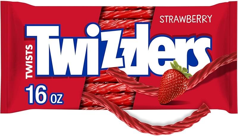 Twizzlers, Twists Strawberry Flavored Licorice Style, Chewy Candy Bag, 16 Ounce - Product Image