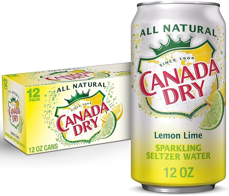 Canada Dry Lemon Lime Sparkling Seltzer Water, 12 fl oz cans, 12 pack - Product Image