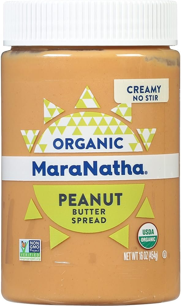 MaraNatha Organic Creamy Peanut Butter Spread, No Stir, 16 Ounce Jar - Product Image
