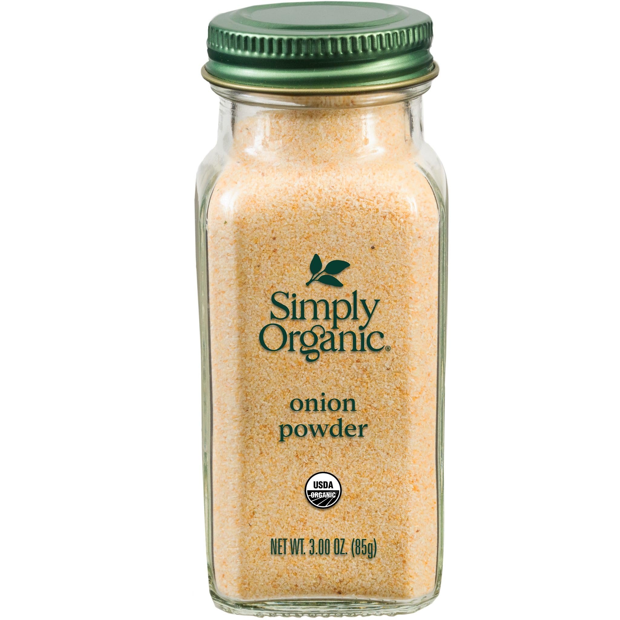 Simply Organic White Onion Powder, 3-Ounce Jar, Organic US Grown Onions, Real Onion Taste Without The Tears, Kosher, Non GMO - Product Image