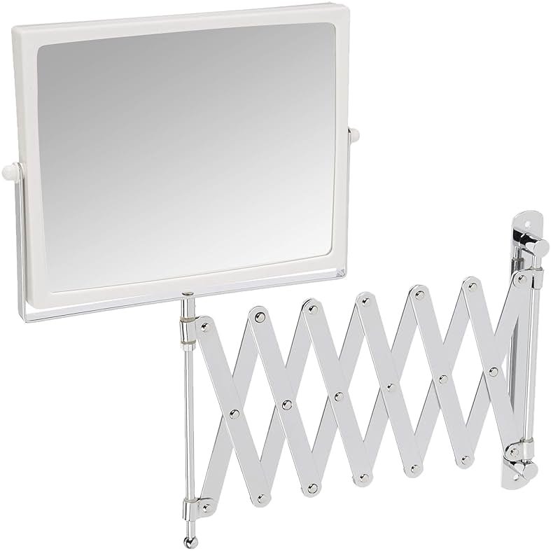 JERDON Two-Sided Swivel Wall Mount Mirror - Vanity Mirror with 5X Magnification & 30 inch Wall Extension - Model J2020C - Product Image