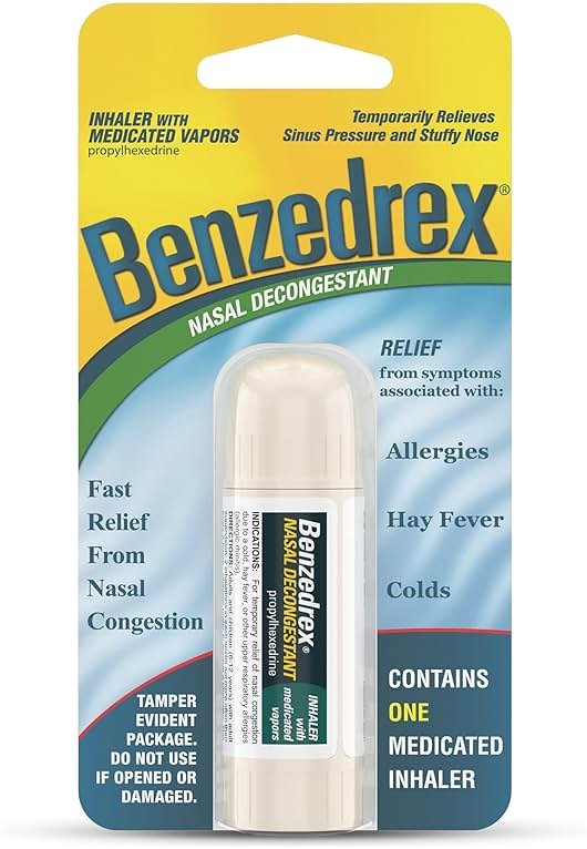 Benzedrex Nasal Decongestant Inhaler, 1 Count (Pack of 1) - Product Image