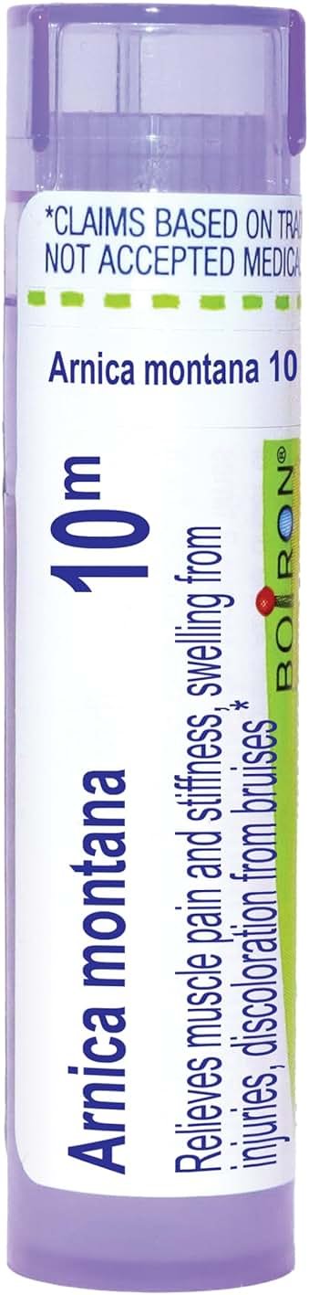 Boiron Arnica Montana 10M for Muscle Pain, Stiffness, Swelling from Injuries & Bruises - 80 Pellets - Product Image