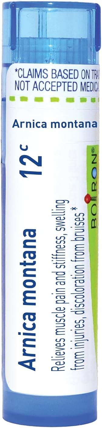 Boiron Arnica Montana 12C for Muscle Pain, Stiffness, Swelling from Injuries & Bruises - 80 Pellets - Product Image