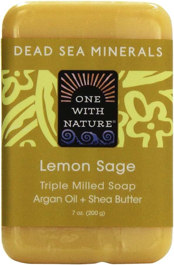 One With Nature Lemon Sage Bar Soap, 7 OZ - Product Image