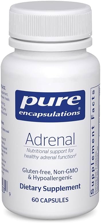 Pure Encapsulations Adrenal Cortex Supplement – Supplement to Support Cortisol Health, Energy Levels, Stress Moderation, and Gland Function – with Bovine Whole Adrenal & Cortex – 60 Capsules* - Product Image