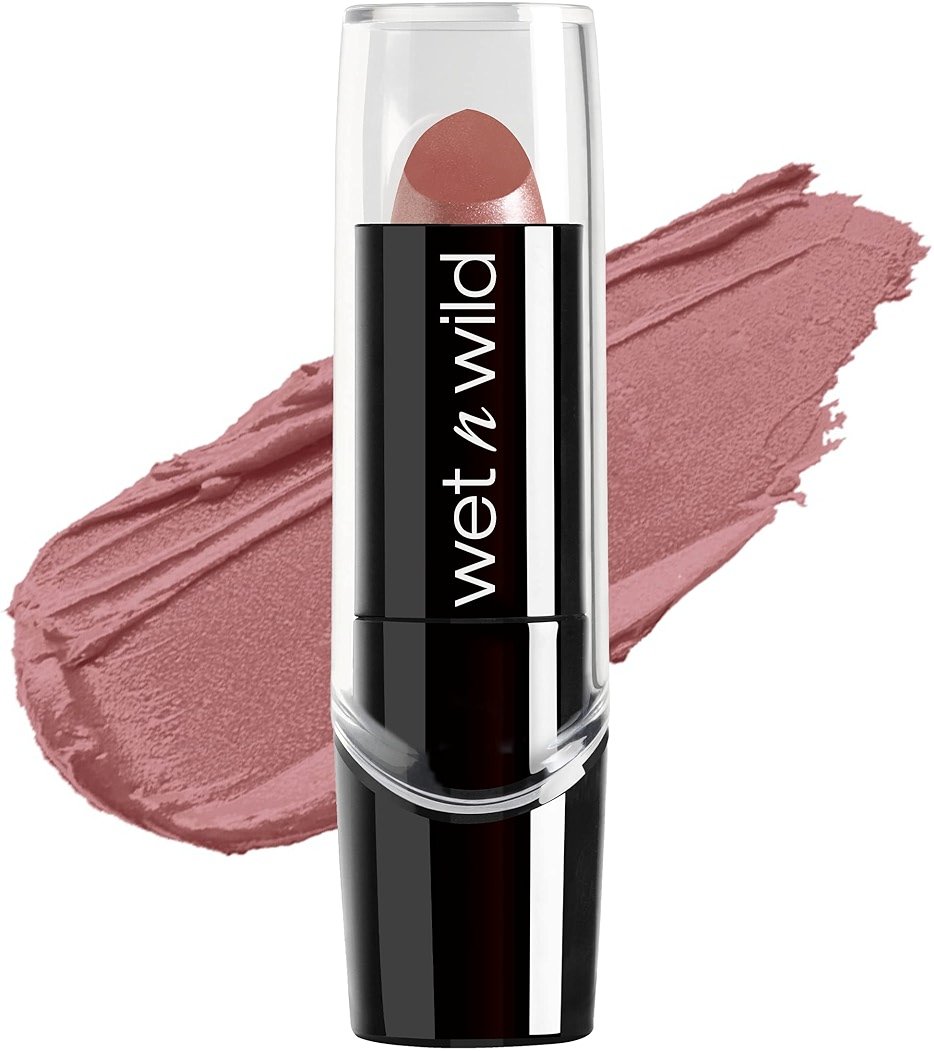 wet n wild Silk Finish Lipstick, Hydrating Rich Buildable Lip Color, Formulated with Vitamins A,E, & Macadamia for Ultimate Hydration, Cruelty-Free & Vegan - Dark Pink Frost - Product Image
