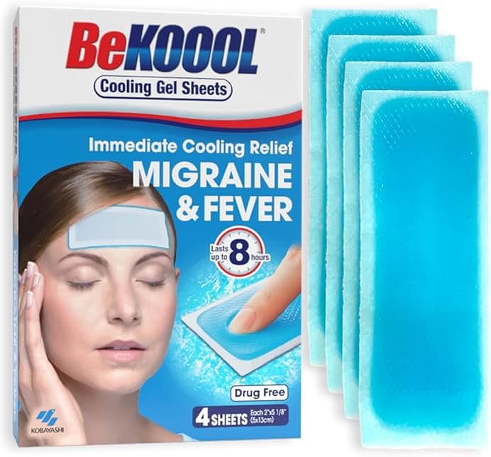 BeKOOOL Migraine Gel Sheets - 4 Count - Product Image