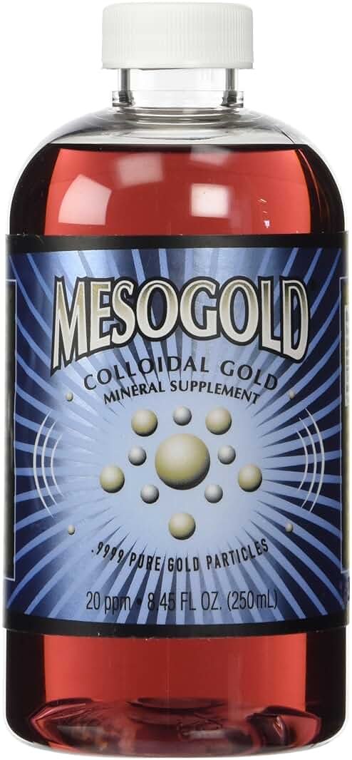 MesoGold ® 20 ppm Colloidal Gold 250 mL/8.45 Oz - Product Image