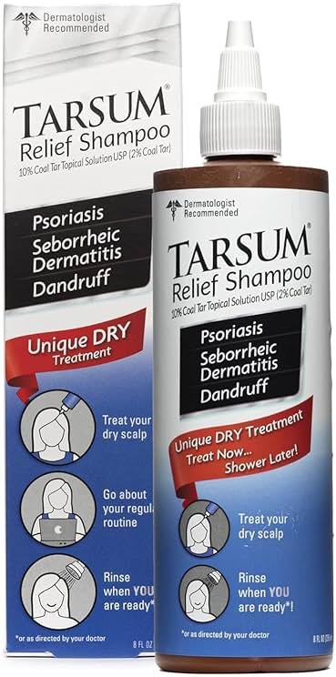 Tarsum Extra Strength Psoriasis Shampoo - Coal Tar Shampoo and Conditioner for Scalp Psoriasis, Seborrheic Dermatitis, Severe Dandruff, & Eczema - Exfoliating Relief for Flaky, & Itchy Scalp (8 oz) - Product Image