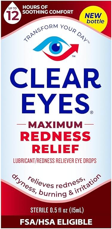 Clear Eyes | Maximum Redness Relief Eye Drops | 0.5 FL OZ - Product Image