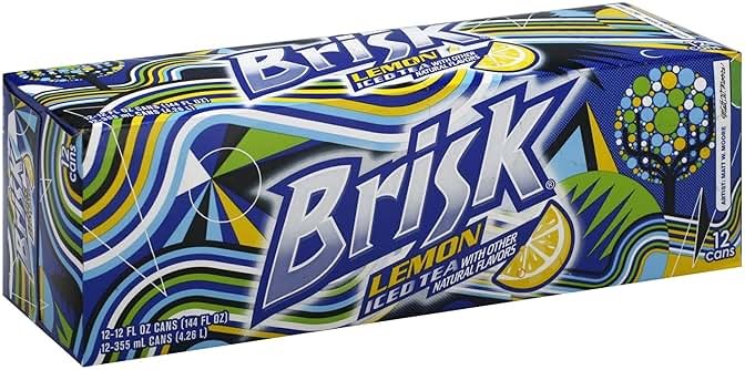 Brisk Lemon Iced Tea, 12 Fl Oz Cans (Pack of 12) - Product Image